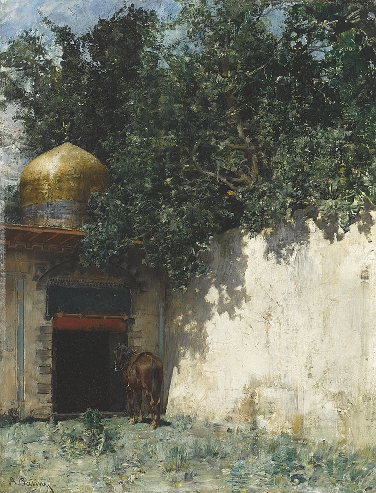 Il cavallo davanti alla moschea